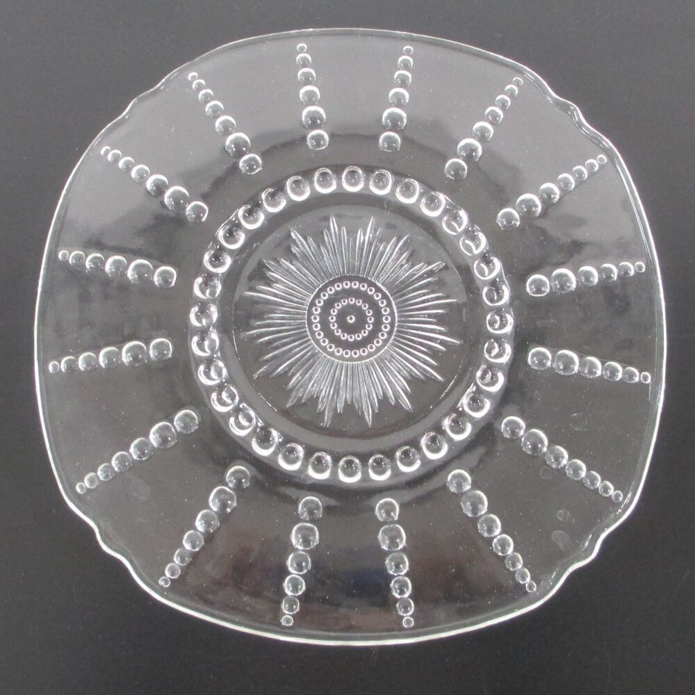FEDERAL GLASS "COLUMBIA CLEAR" VINTAGE GLASS PLATE
